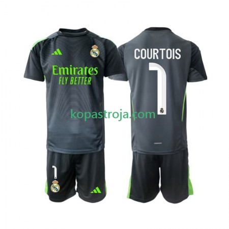 Billiga Fotbollströjor Real Madrid Thibaut Courtois 1 Målvakt Barn Tredje tröja 2025/26 Kortärmad